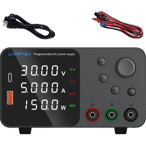 Alimentation électrique DC, Tension réglable, Contrôle par encodeur, TPS305 (1/2)