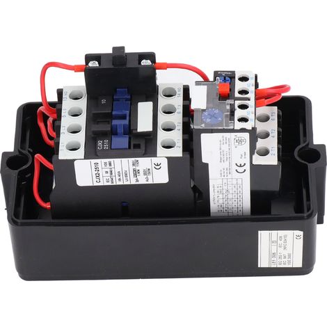 Démarreur magnétique IP55 boîtier ABS étanche interrupteur contrôle monophasé 220V 230V 5.5KW 7.5HP LE1D25M7 avec 4 bouchons (1/5)