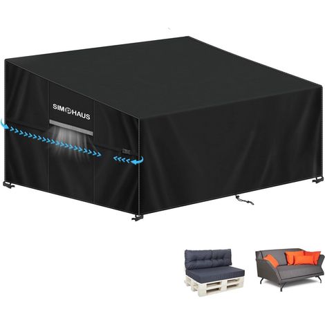Abdeckhaube für Gartenmöbel 135x99x89/61cm, wasserdicht, UV-beständig, 420D Oxford (1/5)