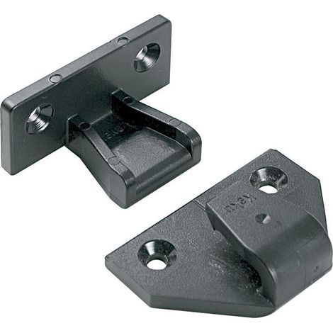 herrajes keku en-c m+h para unión paneles plastico negro. para encastrar. (1/2)
