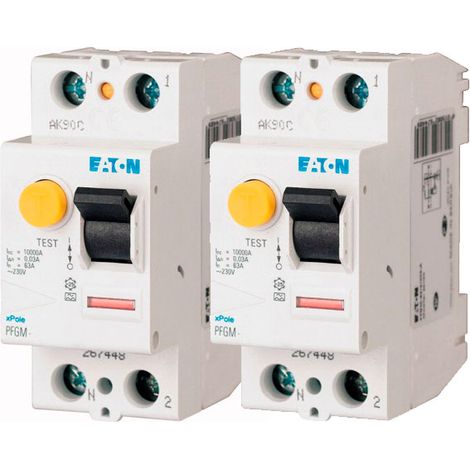 EATON Lot de 2 interrupteurs différentiels 40A 30mA type A à vis PFGM