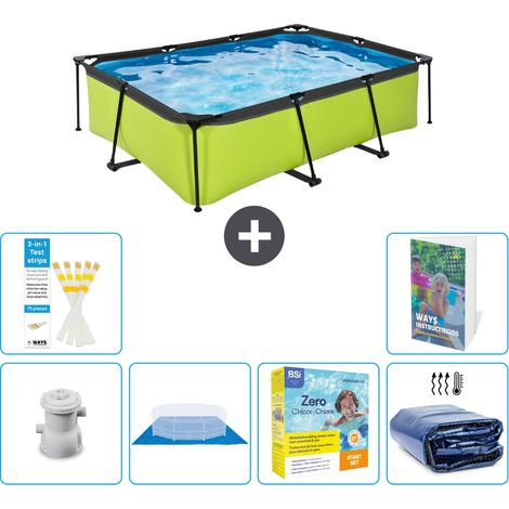 Exit Pool Rechteckig - 220x150x65 cm - 7-teilig S245