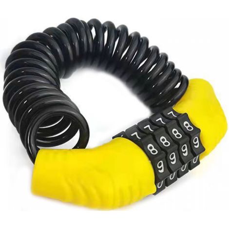 BEBUSINGOTO Candado portátil para casco de motocicleta, candado de combinación para bicicleta, Ø4 150 cm, para motocicletas y bicicletas de montaña y carretera (1/5)