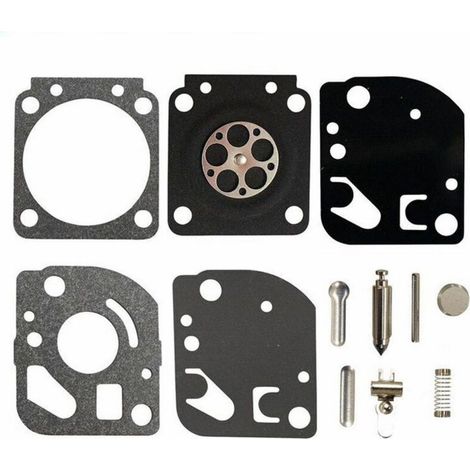 Le kit de réparation de carburateur ZAMA RB-20 comprend un diaphragme, un joint et un pointeau pour la réparation du carburateur.