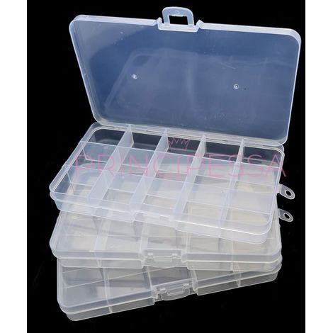 Lot de 3 boîtes de rangement pour perles et rocailles - 45 compartiments au total - Boîte à perles - Boîte de tri