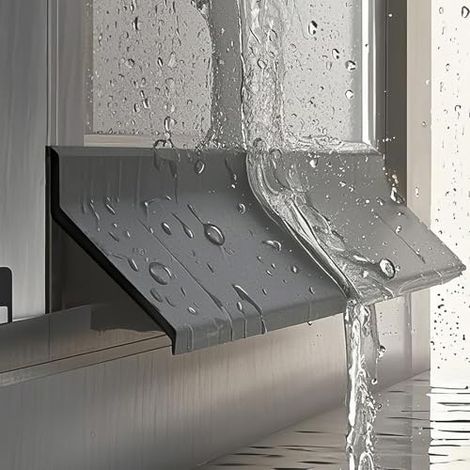 (50cm)Générique Joint d'étanchéité en Caoutchouc Anti Goutte pour fenêtres, empêche Le refoulement d'eau, Bord de Porte Auto adhésif Anti Goutte Joint d'étanchéité extérieur (1/5)