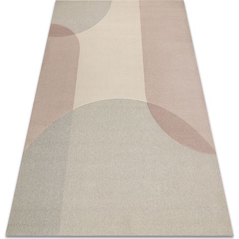 FLUX 461.7.AE200 tappeto in lana OSTA - Geometrico, strutturale, loft beige / rosa beige 240x340 cm