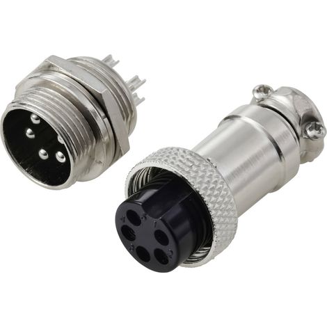 TRU COMPONENTS TC-13895644 Rundsteckverbinder Stecker, Buchsenkontakt Gesamtpolzahl: 5 Serie (Rundst (1/4)