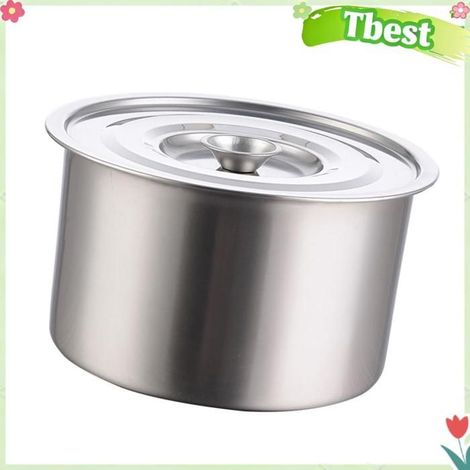 Tbest marmite à ragoût Marmite en acier inoxydable, facile à nettoyer, résistante aux hautes salee cuisson 22 cm / 8,7 pouces S (1/5)