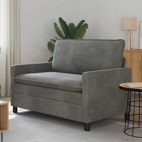 vidaXL Divano Grigio Scuro 126 x 81 x 87,5 cm Velluto (1/5)