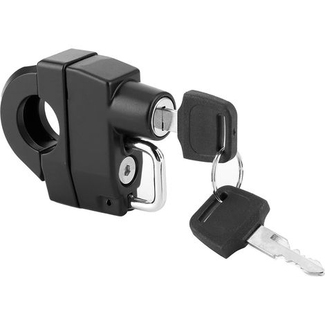 BEBUSINGOTO Candado universal para casco de motocicleta con llaves para manillar de 24 mm, protege el casco. (1/5)