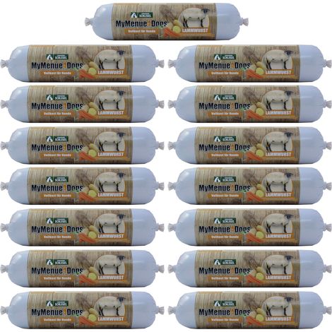 MyMenue4Dogs Hundefutter Lammwurst - 15x 400g (1/2)