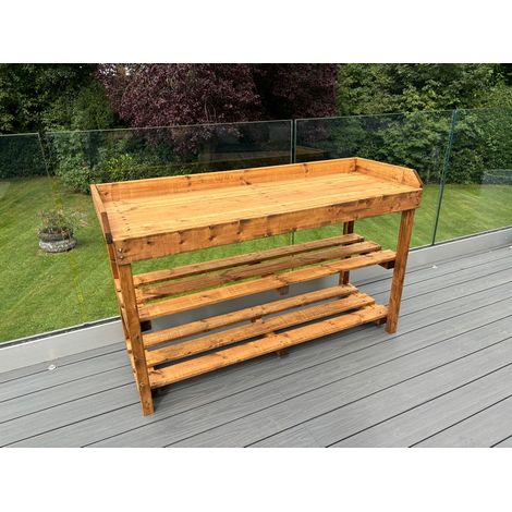 Deluxe Davenport Utility/Barbecue Extra Large Table - Timber - L50 x W145 x H90 cm - Assembled