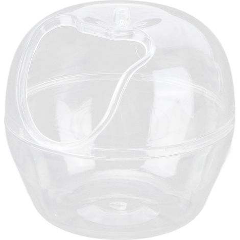 Mini baignoire de sable pour Hamster, salle de bain transparente, toilettes dorées en forme de pomme, double usage (1/5)