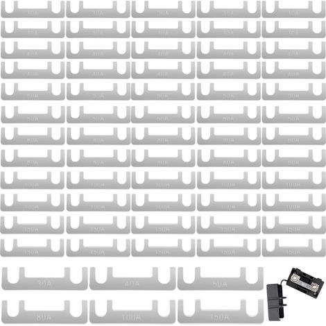 Packung mit 60 Flachsicherungen: 30A, 40A, 50A, 80A, 100A, 150A, 150A für Wohnwagen und Wohnmobile