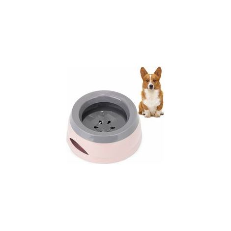 Bol d'eau de voyage pour chien, bol d'eau pour chien de 750 ml, fontaine d'eau anti-goutte pour chien, bol anti-déversement pour chat, distributeur de bol de voyage portable amovible en plastique, ros (1/5)