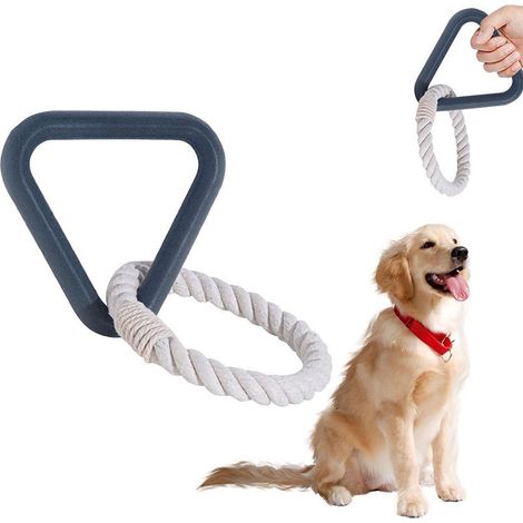 Corde à tirer pour chien, jouet à mâcher et à tirer les molaires, noir (1/5)