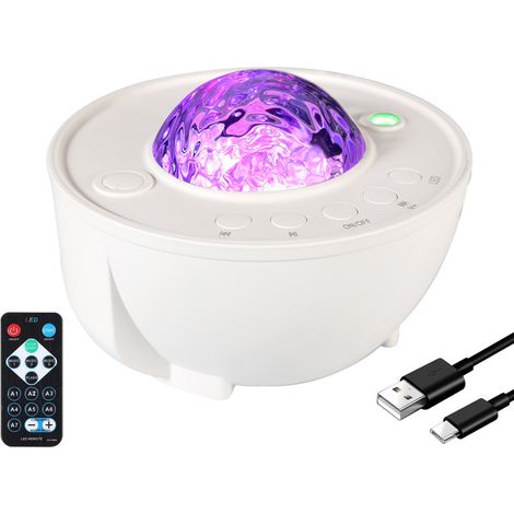 Projecteur d'aurores boréales à LED avec Bluetooth, couleurs réglables, rotation à 360°. (1/3)