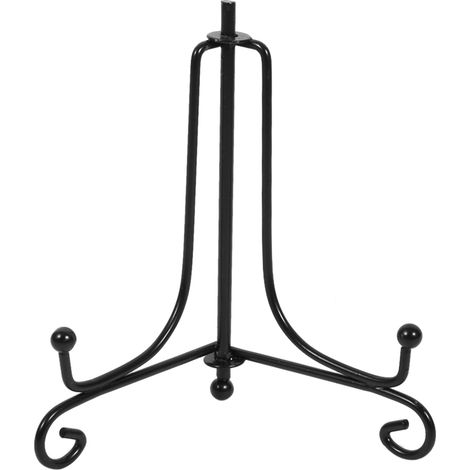 1 pcs 4" Iron Easel Classic Display Stand Bowl Plate Photo Frame Book Artwor Black