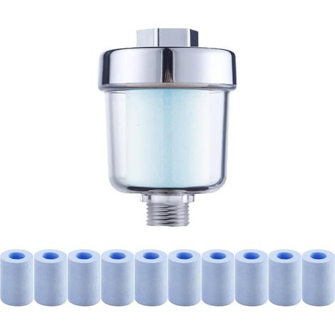 1 Filtre Douche Avec 10 Rechanges,Filtration Calcaire,Filetage 1/2 Pouces,Salle De Bain
