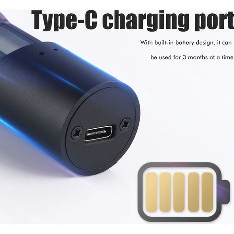 Éthylotest électronique rechargeable USB, détecteur d'alcool précis pour gueule de bois, vérificateur de consommation, instrument de mesure portatif, testeur d'haleine professionnel. (1/5)