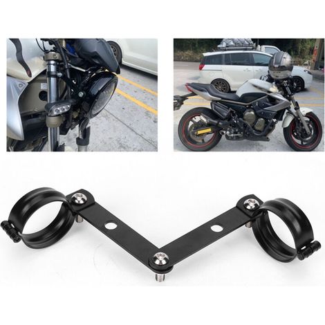 Supporto universale per fanali neri da moto, clip di fissaggio alla forcella, adatto a Yamaha 34-41 mm (1/3)