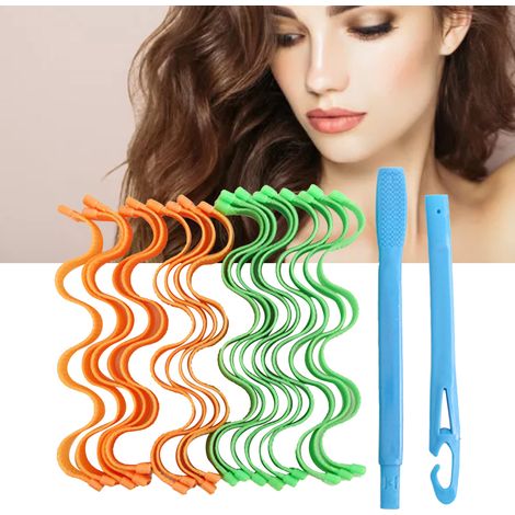 Rouleaux à Cheveux Spirales 25cm - Kit de 18 Pièces pour Boucles Longues et Détaillées (1/5)