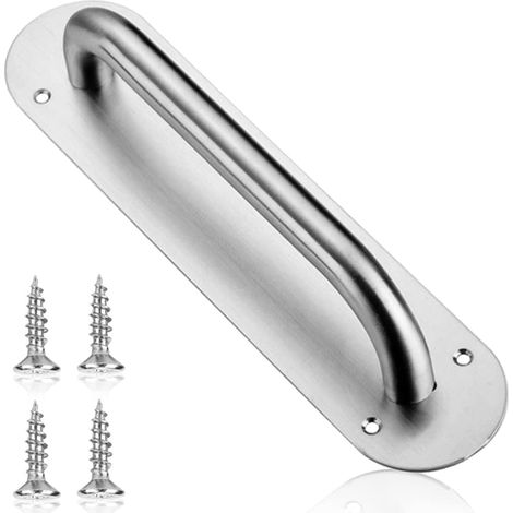 Poignée de Porte, Poignee de Porte Extérieure pour la Porte de Grange Coulissante, Salle de Bain, 280mm x 65mm (Oval L) (1/4)