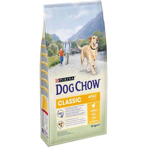 crocchette per cani purina "dog chow classic" adulto di tutte le taglie con pollo 10 kg (1/2)