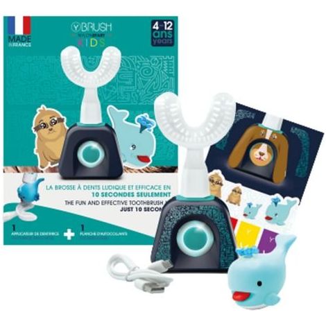 Cepillo de dientes eléctrico - Y-BRUSH - NylonStart Kids - 35,000 cerdas de nylon - Cepillado 10s - Carga USB (1/5)