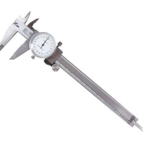 Silberner Messschieber 200 mm (8 Zoll) Präzisionsmesskopf aus Edelstahl, stoßfest und arretierbar, 4-Wege-Mikrometer 401231 (1/5)