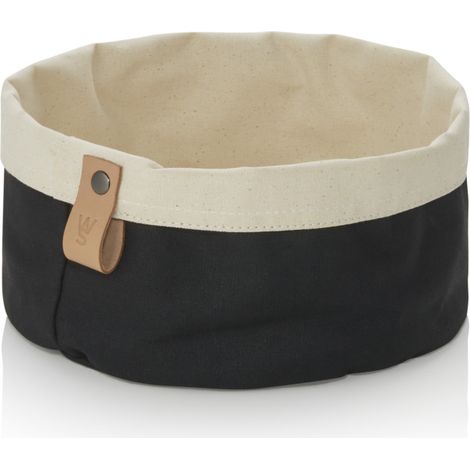 Sac à pain Ø 20 cm H 12 cm noir/crème toile FLIP COTTON - Was Germany (1/2)