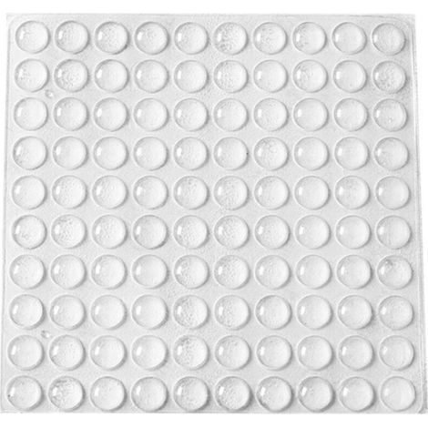 Butées de Protection en Caoutchouc, 200 PCS Arrêts de Portes Mural, Tampons de Porte, Nouveau Matériau Réutilisable, Transparente Pieds Adhésifs Anti-Choc Pour Protéger Les Murs et Meuble.(10×3mm) (1/4)