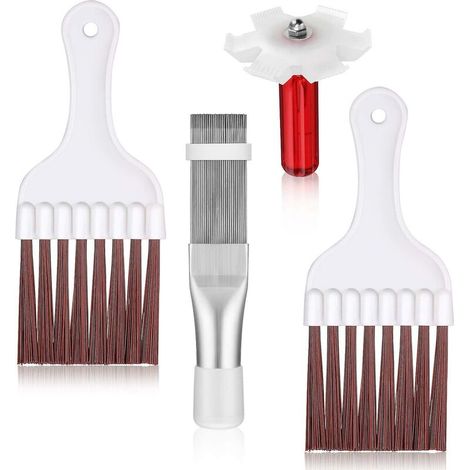 4 Pieces Air Conditioner Condenser Comb Air Conditioner Comb Ac Finned Comb Stainless Steel Refrigerator Comb, 3 Styles (1/5)
