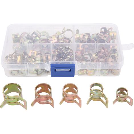 75 colliers de serrage pour tuyaux, raccords de tube en zinc chromé élastique M610 (1/5)