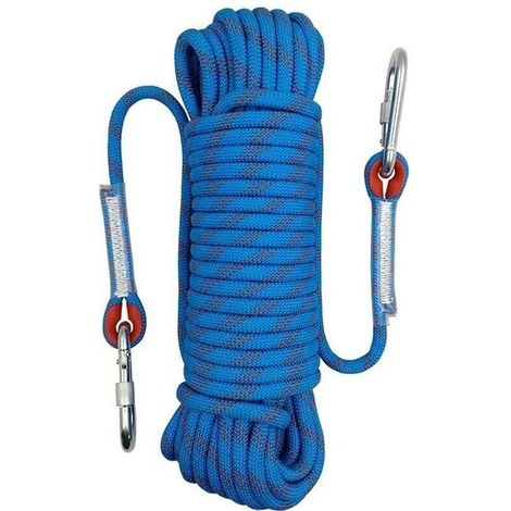 Corde d'escalade d'extérieur, Corde d'escalade en plein air, Corde de sécurité en nylon tressé, 15 m (1/4)