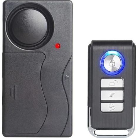 1 Alarme sans fil, 110dB, Capteur de mouvement réglable, Système de sécurité pour porte, fenêtre, vélo