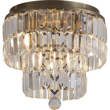 Plafonnier Empire laiton antique Ø 34cm - 61321-4AB (1/5)