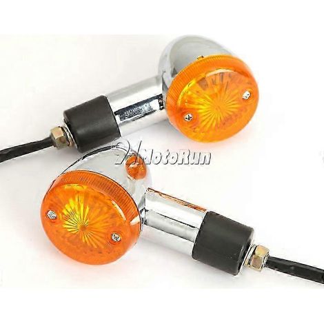 2/4 clignotants ronds pour moto Kawasaki Vulcan VN 500 750 800 900 1500 1600 1700 2000 (modèle classique). (1/3)