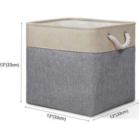 YMYNY Faltbare Aufbewahrungsboxen, 1er Set, Aufbewahrungskörbe für Haushalt und Büro (Beige/Grau) (1/4)