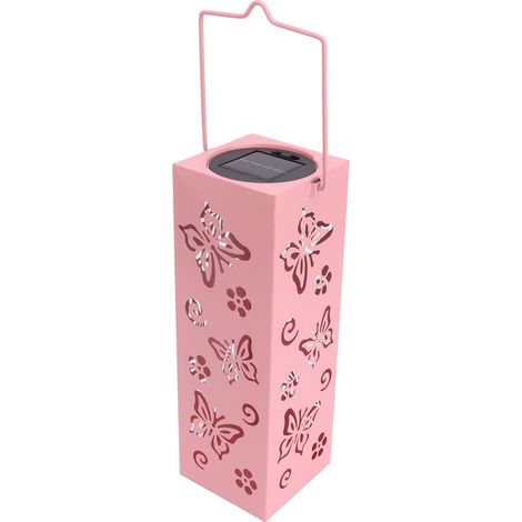 Lanterne solaire d'extérieur à LED, allumage automatique, étanche, lampe décorative rose pour jardin et terrasse (1/5)