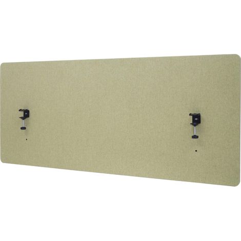 Paroi de séparation acoustique HWC-G75, Protection visuelle pour bureau, panneau, tissu - 140x60cm, vert (1/5)