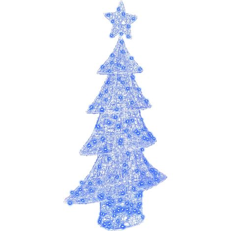 Sapin de Noël Arbre de Noël avec 160 LED Bleu 150 cm Acrylique (1/5)