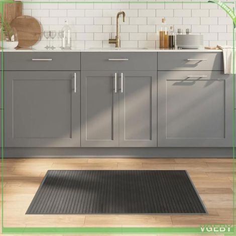 376868 Tapis rectangulaire gris 70x100 cm bambou (1/5)