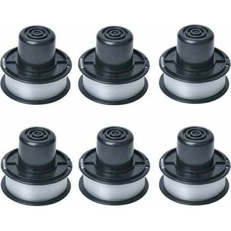 A6226 Trimmerfadenspule, kompatibel mit Black & Decker GL250 / GL310 / GL360 / GL360SB Rasentrimmern, inklusive 6 m Faden, 6 Spulen im Set. DEBUNS (1/4)