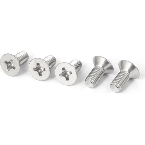5 pièces M8x18mm 316 Edelstahl Senkkopf Phillips Maschinenschrauben Befestigungselemente (1/2)