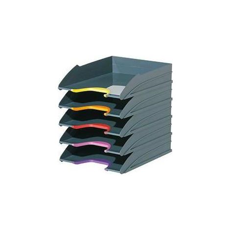 Briefablage VARICOLOR® TRAY SET DIN C4 Polystyrol Farbe: anthrazit (1/4)