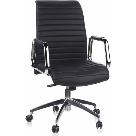 Bürostuhl / Chefsessel ASPERA 10 Nappaleder schwarz hjh OFFICE (1/5)