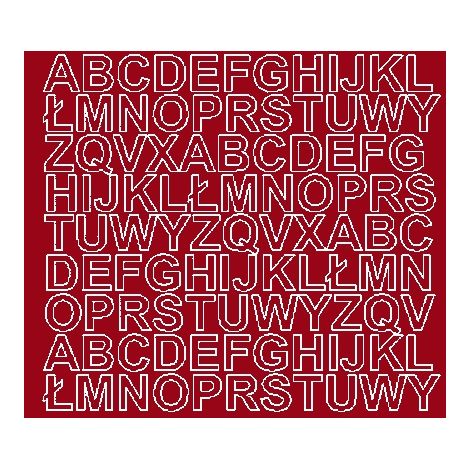 Lettere adesive autoadesive, 2 cm, rosso scuro lucido (1/2)