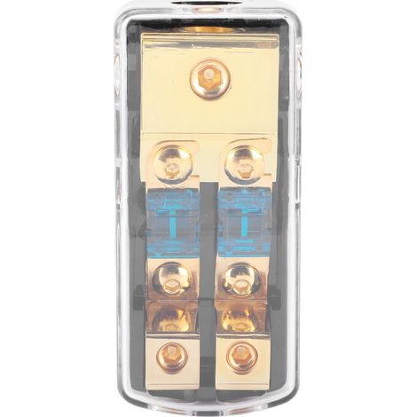 Distributeur de fusibles 60A 2 voies, entrée 0/4 jauges vers sortie 4/8 jauges, porte-fusible ANL mini pour système audio auto et bateau, remplacement de boîtier de jonction (1/3)